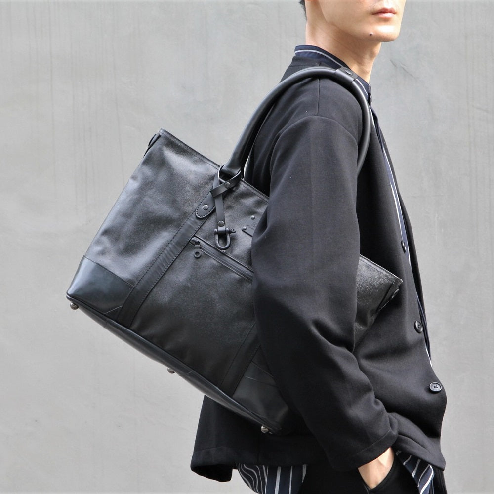 森野帆布コラボ／デザイナーズビジネスバッグ（ブラック）【表参道限定モデル】